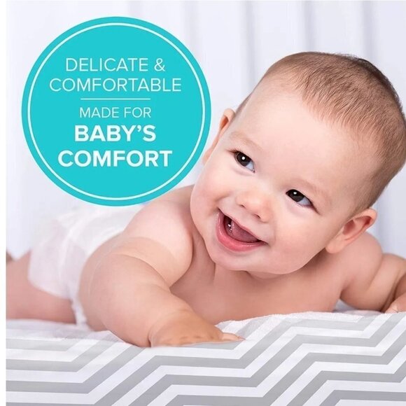 Kushies Grey White Chevron Baby Bassinet Sheet - Picture 2 of 8